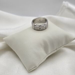 Luxury Sterling Silver Moissanite Wedding Band Ring